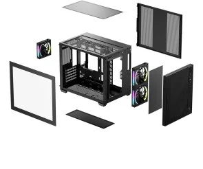 Фото: Корпус Deepcool CG330 Mesh 3F Black with window (R-CG330MESH-BKANM3-G) № 10 | KTC