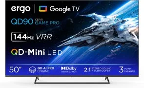 Фото: Телевізор QD-Mini LED Ergo 50MQD90 Game Pro (Google TV, Wi-Fi, 3840x2160) № 3 | KTC