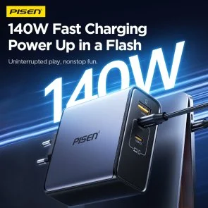 Фото: Зарядний пристрій Pisen BOLT Pro PD 140W Black (TP-C68) № 5 | KTC