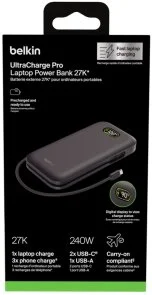 Фото: Батарея універсальна Belkin UltraCharge Pro Laptop 27000mAh 240W Charcoal (BPB040hqCH) № 11 | KTC
