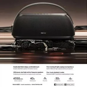 Фото: Портативна колонка Remax RB-M28 40W Black (6954851253808) № 3 | KTC