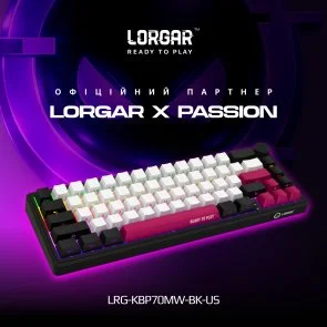 Фото: Клавіатура Lorgar KBP70MW Toxic Purple ENG WL/RT/USB Black/Red (LRG-KBP70MW-BK-US) № 2 | KTC