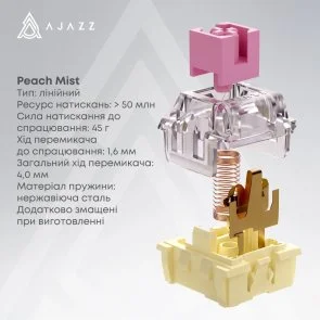 Фото: Клавіатура Ajazz AK690 Peach Mist Switch Black (AK690-PM-B) № 11 | KTC