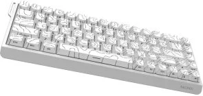 Фото: Клавіатура Ajazz NK68 V2 Red Switch USB White (NK68-V2-R-S-W) № 4 | KTC