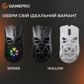Фото: Миша GamePro Genesis Hollow WL/BT/USB Black (GM870HB) № 3 | KTC
