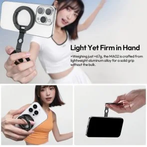Фото: Універсальний тримач Ulanzi MA02 MagLock Dual Magnetic Phone Stand Black (M067) № 9 | KTC