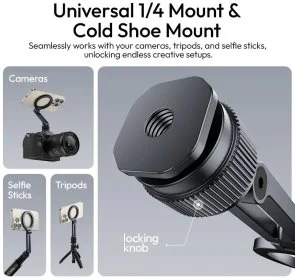 Фото: Універсальний тримач Ulanzi MA07 Maglock 1/4 Cold Shoe Phone Mount Black (M084) № 16 | KTC
