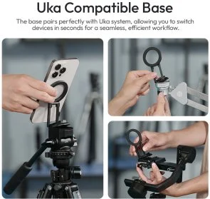 Фото: Універсальний тримач Ulanzi MA50 Uka Magnetic Phone Holder Black (M039) № 13 | KTC