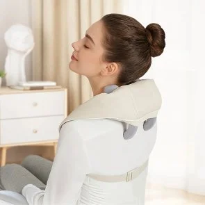 Фото: Масажер Hoco HP52 1800 mAh Shoulder and neck massager Beige (6942007674645) № 8 | KTC