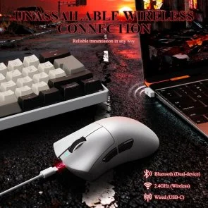 Фото: Миша Attack Shark V3 Pro Ultra-Light WL/BT/USB White (V3PROW_AS) № 6 | KTC