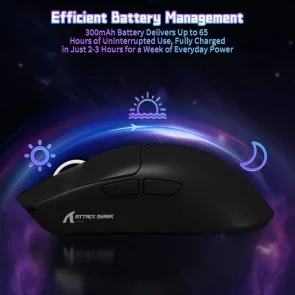 Фото: Миша Attack Shark X11SE WL/BT/USB Black (X11SEB_AS) № 7 | KTC