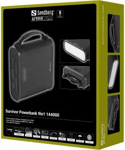 Фото: Батарея універсальна Sandberg Survivor 9in1 144000mAh 100W Black (421-37) № 8 | KTC