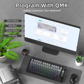 Фото: Клавіатура Attack Shark X85 Pro ENG/UKR WL/BT/USB Moonlit Night (X85PROMN_AS) № 7 | KTC