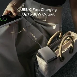 Фото: Батарея універсальна Momax 1-Power S.Pass 10000mAh 30W / Qi2 15W Titanium (IP162Q2L) № 8 | KTC