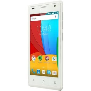 Смартфон Prestigio MultiPhone 3458 білий права сторона