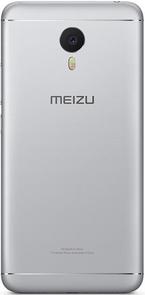 meizu m3 note silver ззаду