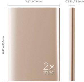 Батарея універсальна Solove A8 Power Bank 20000 mAh золота