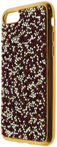 Фото: Чохол Rock for iPhone 7/8/SE - Crystal TPU Case Gold Red № 3 | KTC
