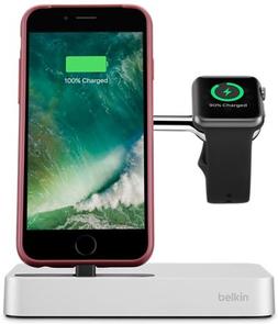 Charge Dock iWatch and iPhone Silver