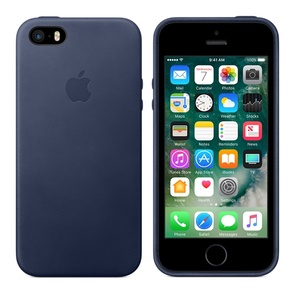 Чохол Apple for iPhone 5s/5SE - Leather Case Midnight Blue (MMHG2ZM/A)