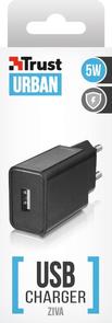 Зарядний пристрій Trust Ziva 1xUSB Black (21959)