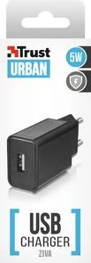 Фото: Зарядний пристрій Trust Ziva 1xUSB Black (21959) № 2 | KTC