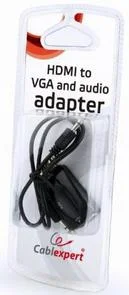 Фото: Перехідник Cablexpert HDMI / VGA Plus Audio Black (AB-HDMI-VGA-02) № 3 | KTC