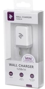 Зарядний пристрій 2E Wall Charger 1xUSB 1A White (2E-WC1USB1A-W)