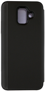 for Samsung A6 2018 - MIRROR View cover Black