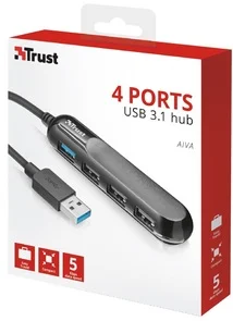Фото: USB-хаб Trust Aiva 22260 Black № 5 | KTC