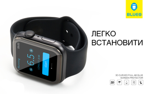 Захисне скло Blueo for iWatch 1/2/3 42mm 3D Black