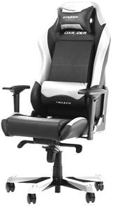 Крісло ігрове DXRacer Iron OH/IS11/NW, PU шкіра, Al основа, Black/White