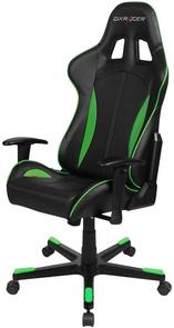 Крісло ігрове DXRacer Formula OH/FE57/NE Vinil+PU шкіра, Al основа, Black/Green