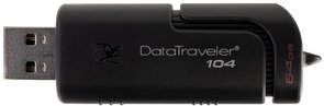 Флешка USB Kingston DataTraveler 104 64GB DT104/64GB Black