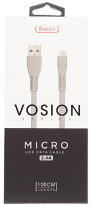 Кабель Recci RCM-D01 VOSION AM / Micro USB 1m Grey (RCM-D01 Grey)