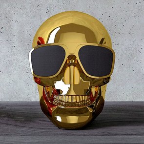 Портативна акустика Jarre Technologies AeroSkull Nano Bluetooth Chrome Gold (ML80112)