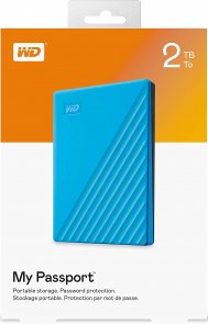 Зовнішній жорсткий диск WD My Passport 2TB WDBYVG0020BBL-WESN Blue