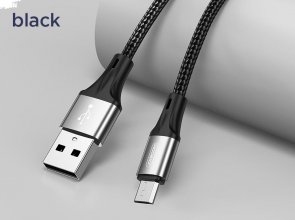 Кабель JoyRoom S-0230N1 AM / Micro USB 0.2m Black (S-0230N1 Black)