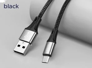 Фото: Кабель JoyRoom S-0230N1 AM / Micro USB 0.2m Black (S-0230N1 Black) № 3 | KTC