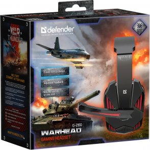 Гарнітура Defender Warhead G-260 Black/Red (64121)