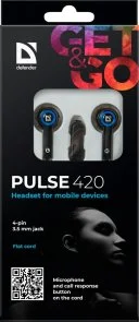 Фото: Навушники Defender Pulse 420 Black/Blue (63423) № 2 | KTC