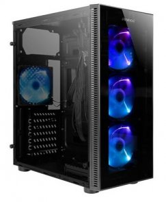 ATX, Antec NX210, NoPSU, Fan 4x12cm, 2xUSB2.0, 1xUSB3.0, Black, прозора бокова стінка ( Gaming )