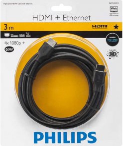  Кабель Philips High Speed w/Ethernet HDMI to HDMI 3m Black (SWV2433W/10)