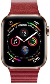 Фото: Ремінець HiC for Apple Watch 41/40/38mm - Leather Loop Band Red № 2 | KTC