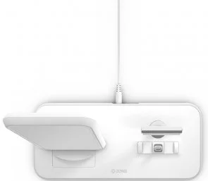 Фото: Бездротова зарядна станція Zens Stand with Dock Aluminium Wireless Charger White (ZEDC06W/00) № 4 | KTC