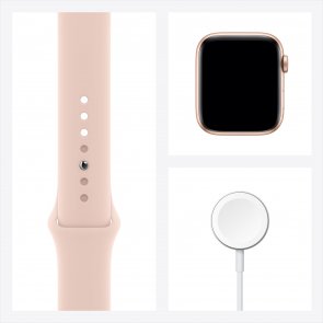 Смарт годинник Apple Watch Series SE GPS 44mm Gold Aluminium Case with Pink Sand Sport Band (MYDR2)