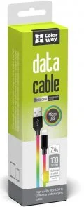 Фото: Кабель ColorWay AM / Micro USB 1m Multicolor (CW-CBUM017-MC) № 3 | KTC