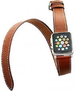 Ремінець HiC for Apple Watch 42/44mm - Hermes Leather Loop Band Brown