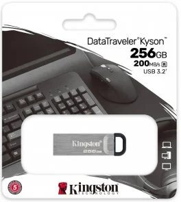 Фото: Флешка USB Kingston DT Kyson 256GB Silver/Black (DTKN/256GB) № 3 | KTC