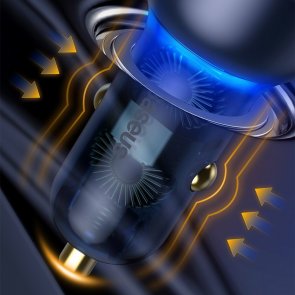 Зарядний пристрій Baseus Particular Digital Display QC PPS 65W Dual QC3.0 Car Charger Grey (CCKX-C0G)